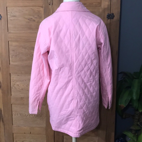 DEBRA DERO QUILTED PINK SPRING COAT, JACKET,  sz Sm EASTER mid length - Picture 4 of 8